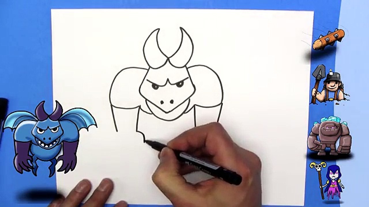 How To Draw the Minion from Clash Royale - EASY - Step By Step