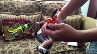 DinoTrux Revvit Unboxing Toys R Us Revvit the Reptool Dozer Skya Diecast Toy Review FamilyToyReview