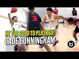 HE TOO GOOD TO BE PLAYING 16U! Cade Cunningham is Tough