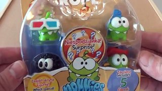 Cut the Rope Nommies Mini Figures + Surprise Gold Om Nom Toy Unboxing
