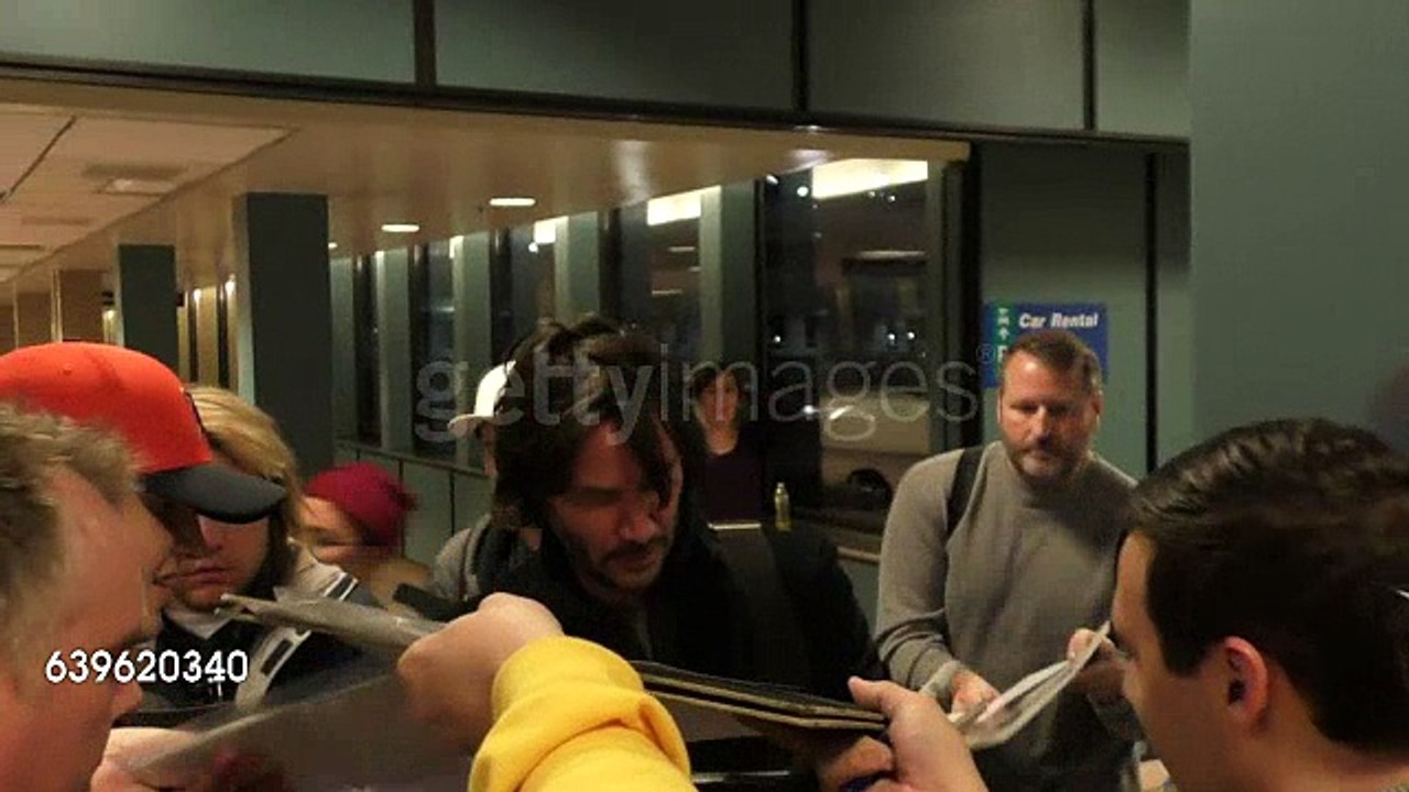 Keanu Reeves at Salt Lake City International Airport