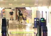 Firefighters Carry Commuters Out of Flooded Didcot Parkway Station