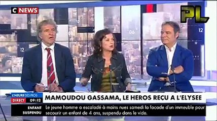 Élisabeth Lévy  pas contente de voir Mamoudou Gassama  à lElysée