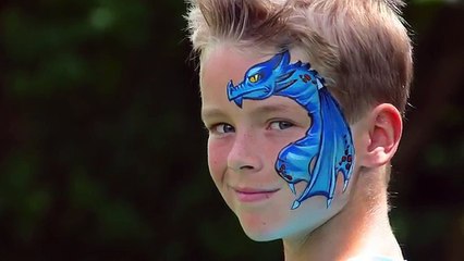 Dragon face painting tutorial - Dragon makeup for Halloween