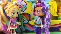 Play Doh • Rainbow Dash Salon Fryzjerski • My Little Pony & Shopkins • bajki dla dzieci