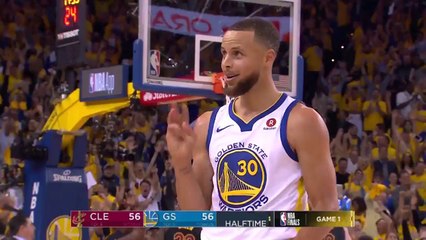 BANG! Stephen Curry from 30 feet! - Cavaliers vs Warriors - Game 1 - 2018 NBA Finals