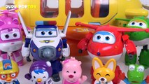Go Super Wings! Pororo plane crashes! Surprise Eggs - DuDuPopTOY