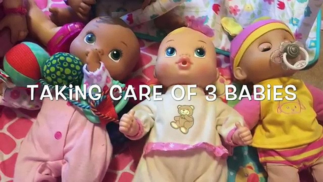 Baby Alive Gracie and Catherine watch the 3 new babies