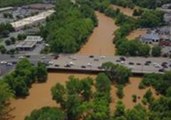 Drone Captures Rivanna River Overflowing its Banks in Charlottesville