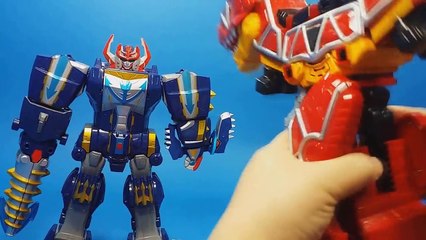 공룡 로봇 대격돌 파워레인저 다이노포스 DX 티라노킹(가브티라 스테고치 드릴케라) 대 DX 수호킹(수호드릴 수호렉스) Power Ranger Dino Charge Toys