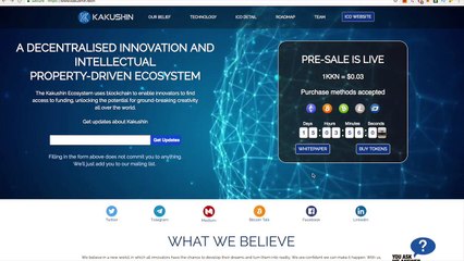 Kakushin ICO  Binance of Innovators Unique Project