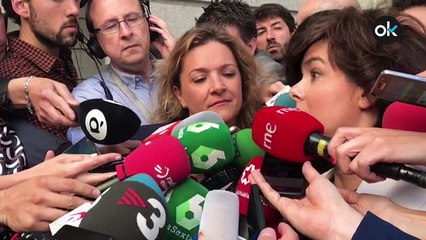 María Dolores de Cospedal antes de entrar al Congreso
