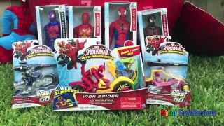 GIANT EGG SURPRISE OPENING SPIDERMAN superhero toys