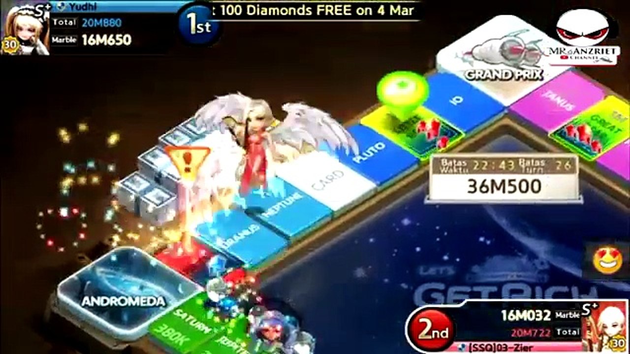 Line Lets Get Rich : Muse S+ Card Gameplay