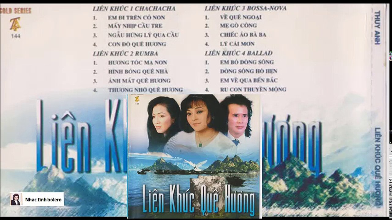 Liên khúc QUÊ HƯƠNG - 01 EM ĐI TRÊN CỎ NON - Tuấn Vũ - Hương Lan - Mỹ Huyền