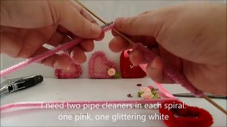 Quick Valentines craft: Pipe Cleaner Heart card