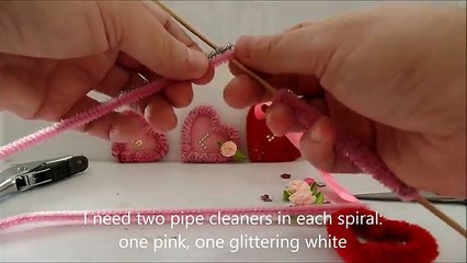 Quick Valentines craft: Pipe Cleaner Heart card