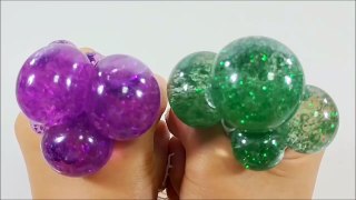 How To Make Colors Glitter Powder Squishy Stress Ball Balloons - ToymongTV