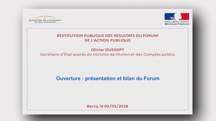 2 mai 2018 :  Restitution nationale du Forum de l'Action publique - Présentation et bilan du Forum de l'Action Publique