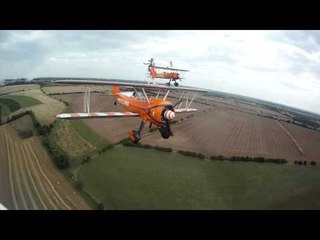 Two nine year olds are worlds youngest formation wingwalk team