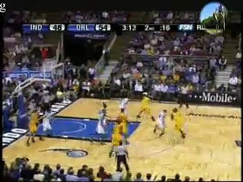 Dwight Howard Block On Troy Murphy's shot into the stands.