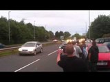 Boy racer tries to outrace police - on the wrong side of a dual carriageway