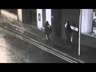 Yob taken out by lamp post