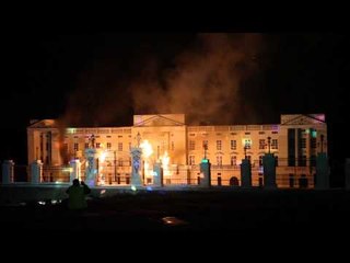 Buckingham Palace goes up in flames for charity bonfire