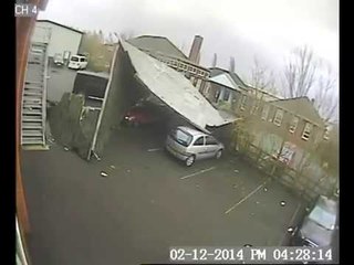 Wind blows the roof off - literally