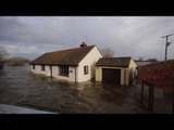 Walk through flooded house on the Somerset levels
