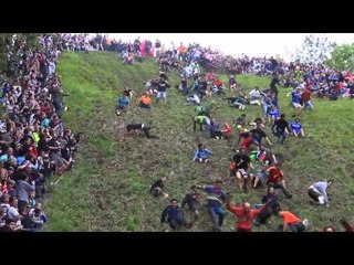 The annual cheese roll at Coopers Hill