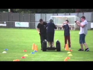 100-year-old great grandmother celebrates birthday by taking to a SEGWAY.