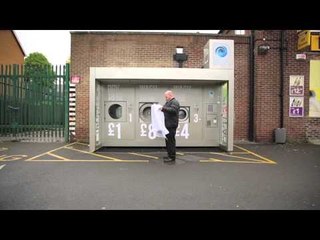 The Revolution 24 outdoor washer - the country's first outdoor launderette.