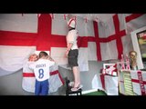 England's biggest fan turns his house into a World Cup football den.