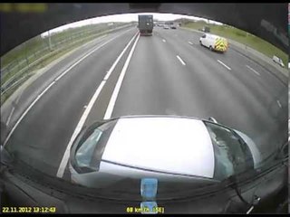 Terrifying lorry shunt caught on SmartWitness dashcam