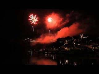 Clifton Suspension bridge 150th anniversary fireworks