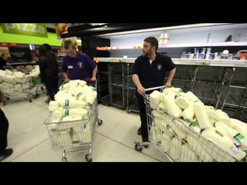 Dairy farmers take to the supermarkets to protest over milk prices