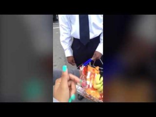 Shopper stopped by security at Tesco after leaving with metal basket