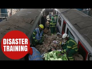 London Fire Brigade stage massive disaster for training exercise