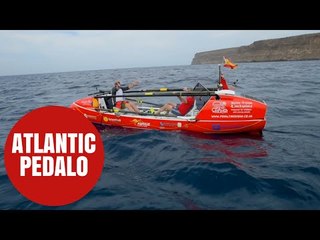 Adventurers start 3,000-mile crossing of Atlantic in a pedalo