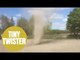 Small twister caught on film in SWNS Video - Small twister caught on film in Errol, Perthshire.