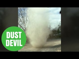Rare 'Dust Devil' caught sweeping through ENGLISH village