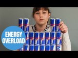 Mum addicted to Red bull Kicks 20 can day habit after alcoholic liver.