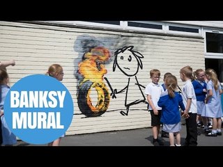 Banksy Leaves Mural On The Side Of Classroom In Bristol