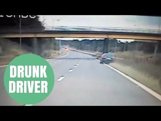 Drunk Driver Nods Off And Nearly Swerves Into Central Reservation