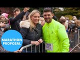 Runner stops at finishing line of marathon to propose to girlfriend