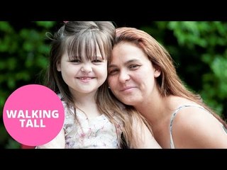 Girl who had leg amputated after suffering horrific burns walks for the first time