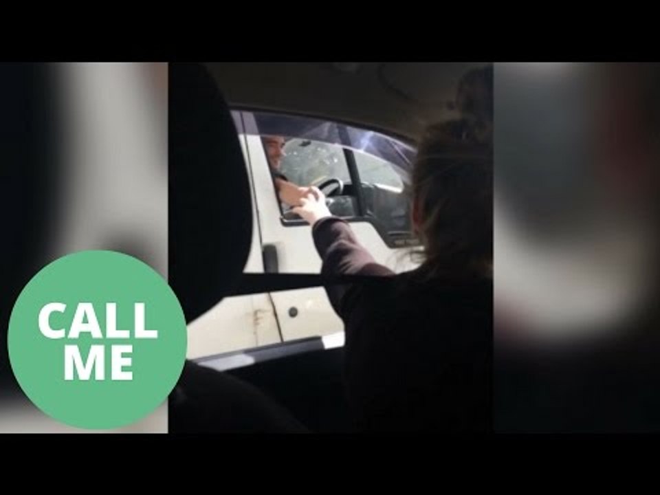 Driver Pulls Alongside Car To Give A Girl His Number