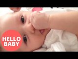 Amazing Moment Seven Week Old Baby Says 'Hello' To Her Mum
