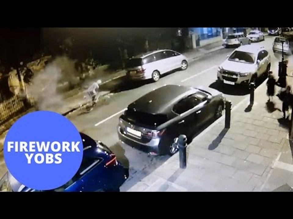 Yobs Armed With Fireworks Aimed Rocket Down A Street Hitting A Child